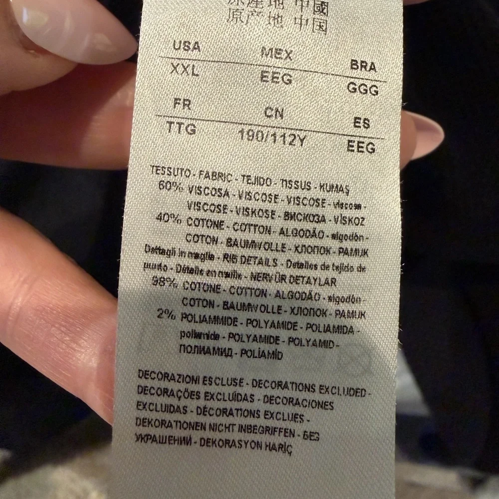A/X Armani Exchange Black Zip-Up Sweater